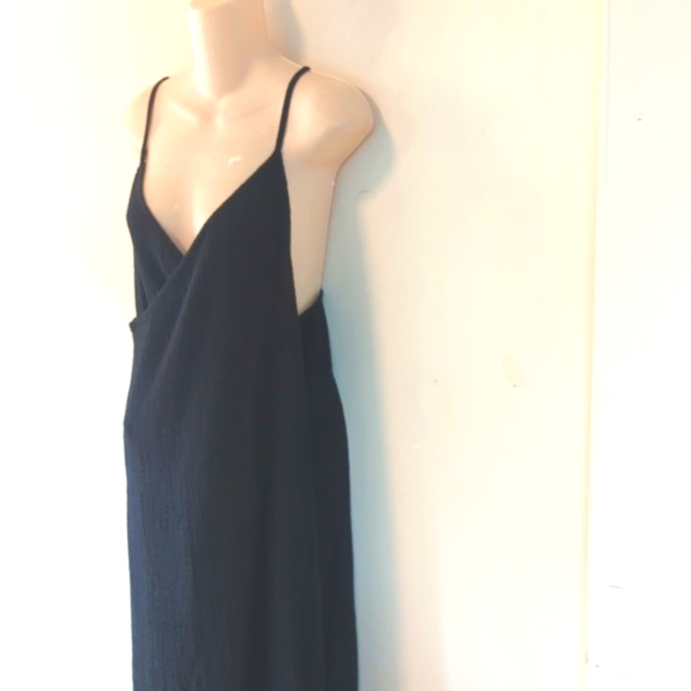 Free People Beach Textured True Wrap Strappy Maxi Dress L - Picture 2 of 16